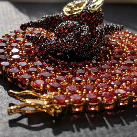 🖤 18" x 4m Tennis Chain + Devil Shape Pendant - Picture 8 of 8